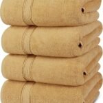 500 GSM Premium Bath Sheets in 100% Vehura Cotton™ by Utopia Towels (27 X 54 Inches / Beige)