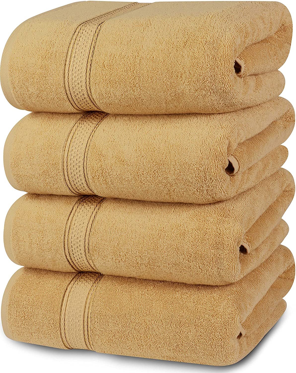 towel-2 500 GSM Premium Bath Sheets in 100% Vehura Cotton™ by Utopia Towels (27 X 54 Inches / Beige) - Image 1