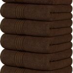 500 GSM Extra Large Premium Hand Towels By Utopia Towels (16 X 28 Inches / Dark Brown)
